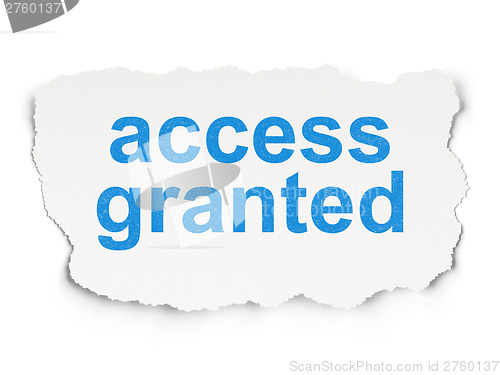 Image of Safety concept: Access Granted on Paper background
