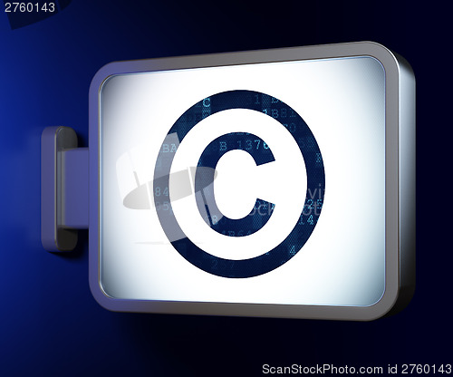 Image of Law concept: Copyright on billboard background