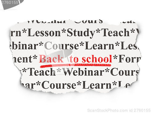 Image of Education concept: Back to School on Paper background