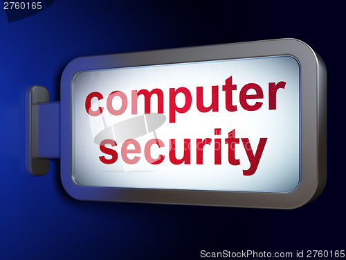 Image of Security concept: Computer Security on billboard background