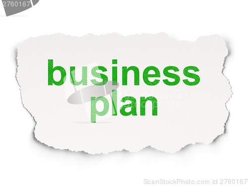 Image of Finance concept: Business Plan on Paper background