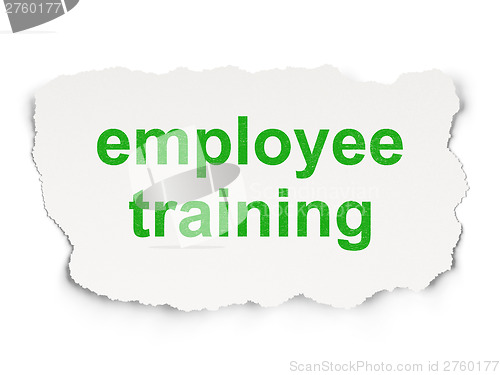 Image of Education concept: Employee Training on Paper background