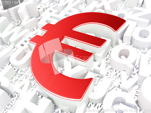 Image of Currency concept: Euro on alphabet background