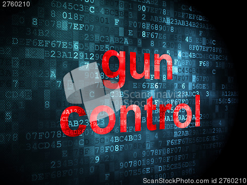 Image of Safety concept: Gun Control on digital background