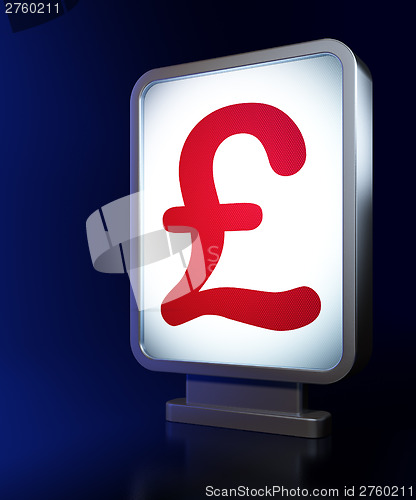 Image of Currency concept: Pound on billboard background