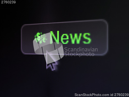 Image of News concept: Finance Symbol on digital button backgrou