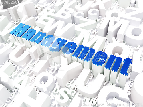 Image of Business concept: Management on alphabet background