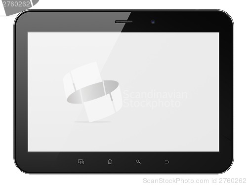 Image of Black abstract tablet computer (tablet pc) on white background