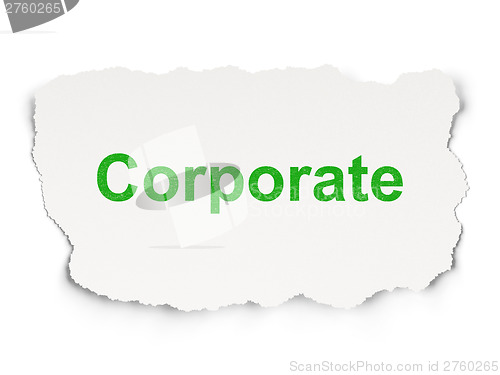 Image of Business concept: Corporate on Paper background