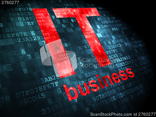 Image of Finance concept: IT Business on digital background