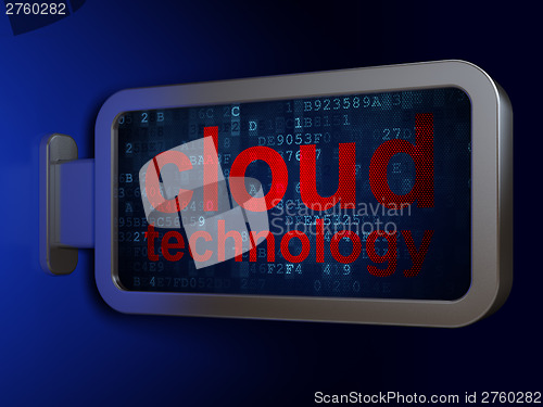 Image of Cloud computing concept: Cloud Technology on billboard backgroun