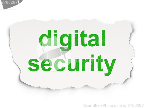 Image of Safety concept: Digital Security on Paper background