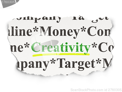 Image of Marketing concept: Creativity on Paper background
