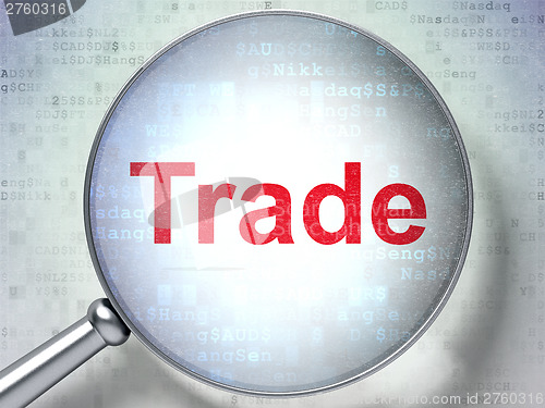 Image of Business concept: Trade with optical glass