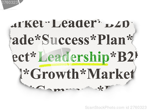 Image of Business concept: Leadership on Paper background