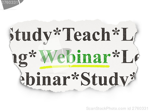 Image of Education concept: Webinar on Paper background