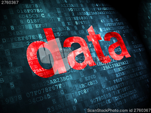 Image of Data concept: Data on digital background