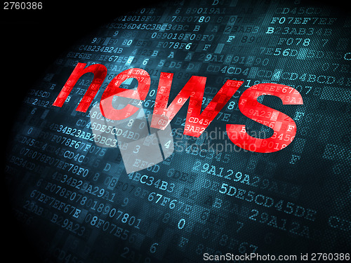 Image of News concept: News on digital background