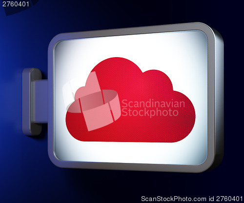 Image of Cloud technology concept: Cloud on billboard background