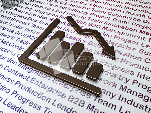 Image of Business concept:  Decline Graph on Business background
