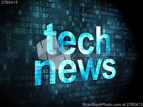 Image of News concept: Tech News on digital background