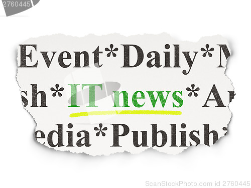 Image of News concept: IT News on Paper background