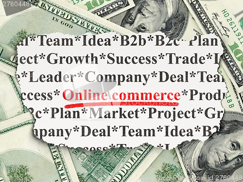 Image of Finance concept: Online Commerce on Money