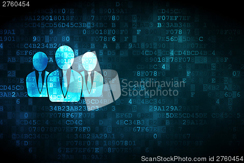 Image of Finance concept: Business People on digital background