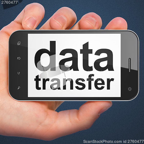 Image of Data concept: Data Transfer on smartphone