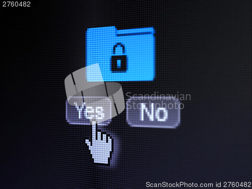 Image of Finance concept: Folder on digital computer screen
