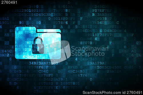 Image of Business concept: Folder on digital background