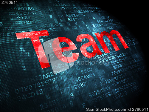 Image of Finance concept: Team on digital background