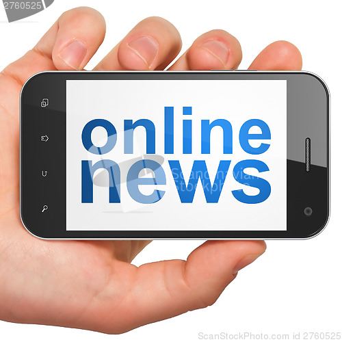 Image of News concept: Online News on smartphone