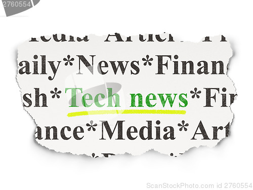Image of News concept: Tech News on Paper background
