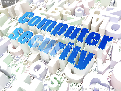 Image of Security concept: Computer Security on alphabet background