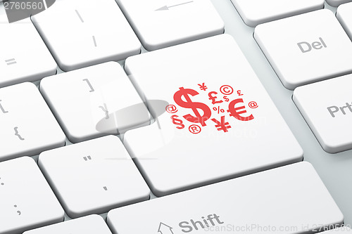Image of News concept: Finance Symbol on computer keyboard background