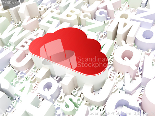 Image of Computing concept: Cloud on alphabet background