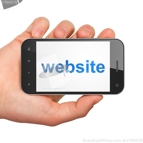 Image of SEO web design concept: Website on smartphone