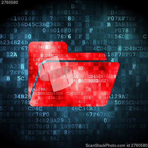 Image of Finance concept: Folder on digital background