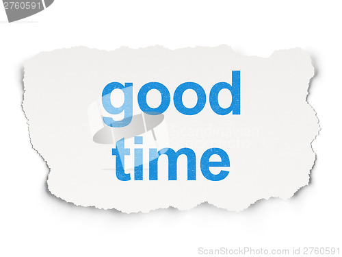 Image of Timeline concept: Good Time on Paper background