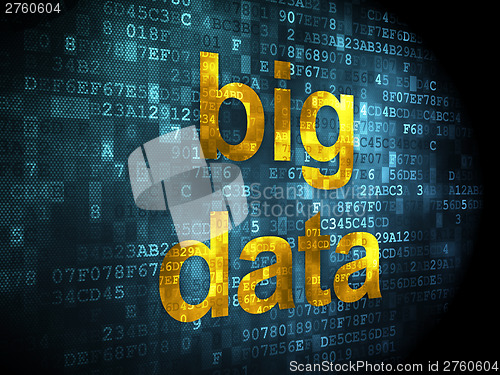 Image of Information concept: Big Data on digital background