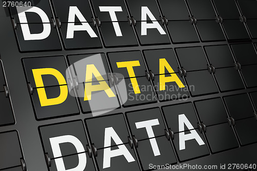 Image of Data concept: Data on airport board