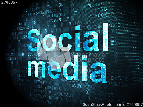 Image of Social network concept: Social Media on digital background