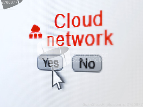 Image of Networking concept: Cloud Network icon and Cloud Network on digi