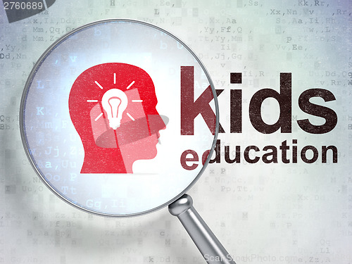 Image of Education concept: Head Whis Light Bulb and Kids Education with