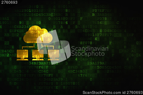 Image of Networking concept: Cloud Network on digital background