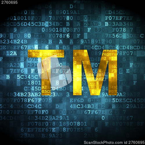 Image of Law concept: Trademark on digital background