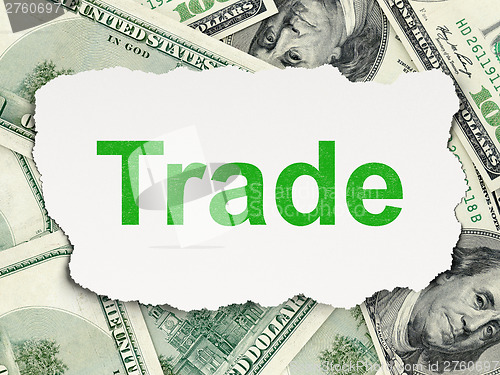 Image of Finance concept: Trade on Money background