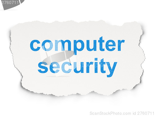 Image of Protection concept: Computer Security on Paper background