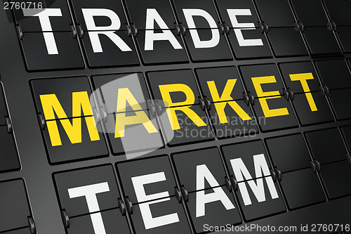 Image of Business concept: Market on airport board background